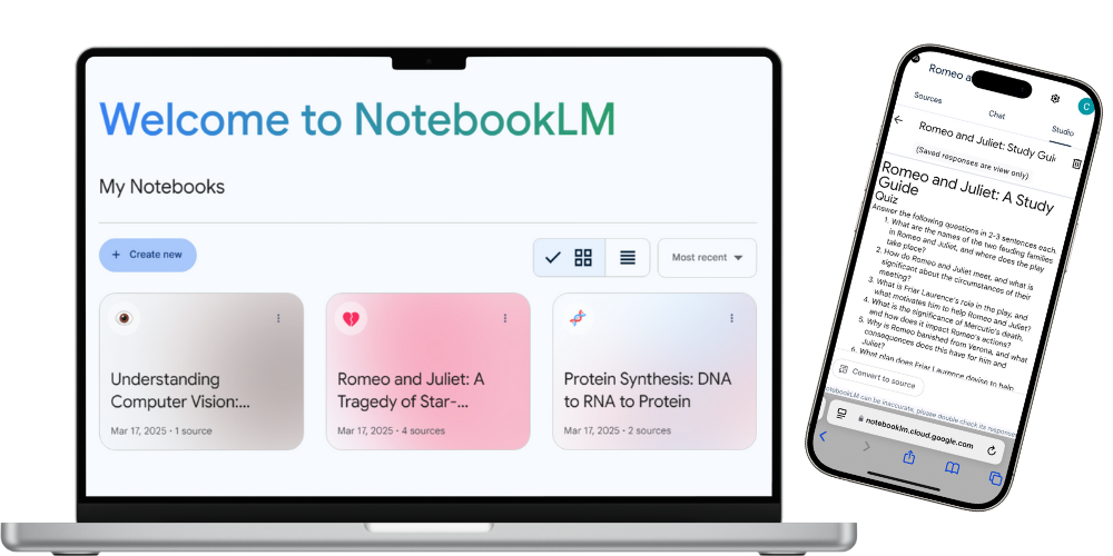 Mockup of NotebookLM